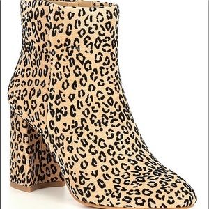 Cheetah print booties